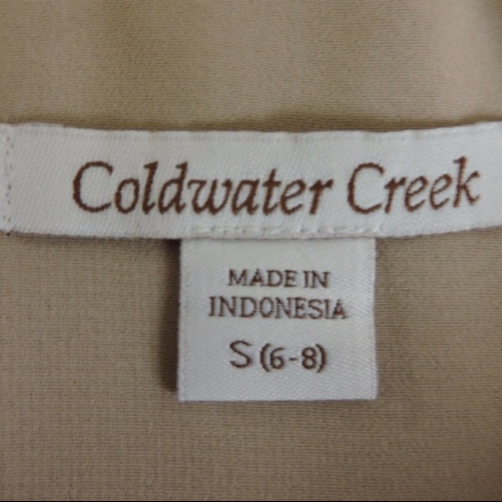 Coldwater Creek Gold Colored Blouse Small - Picture 5 of 8